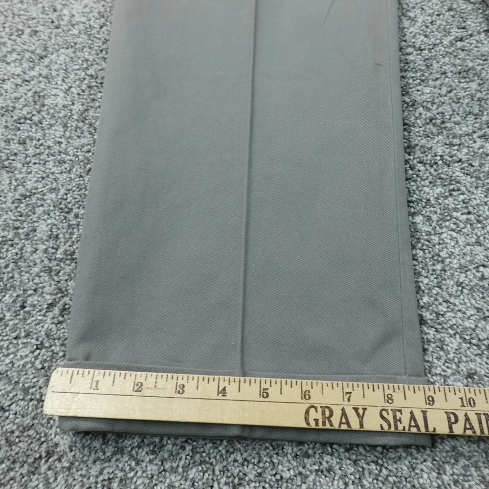 Ralph Lauren Pants Mens 38X30 Gray Chino Trouser Pleated Cuffed Dress Slacks